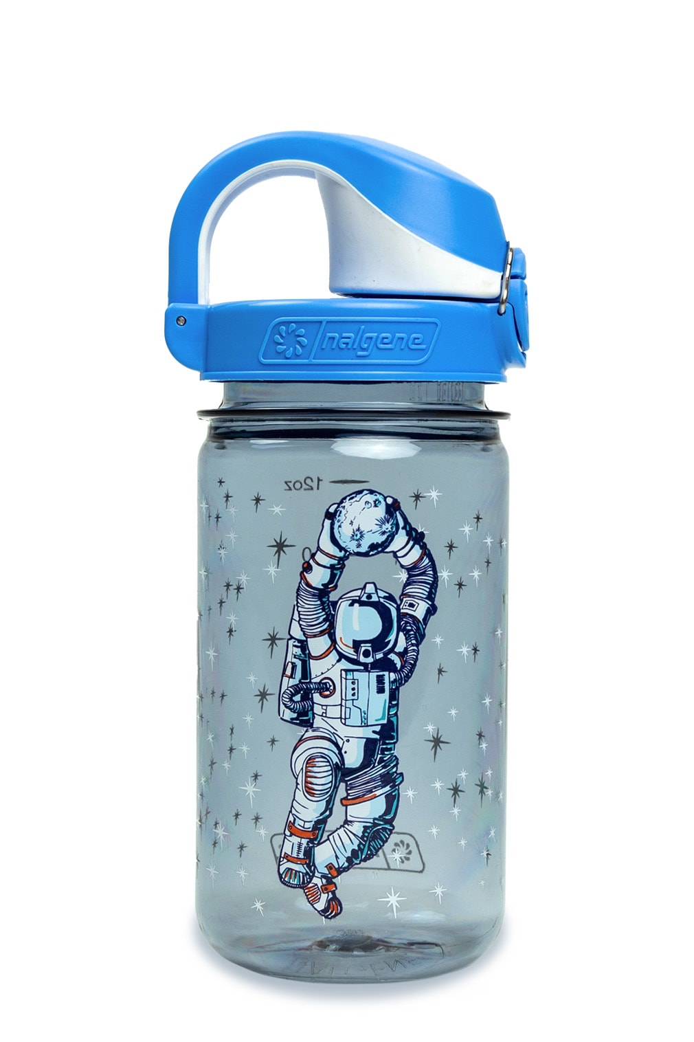 Nalgene product view: 12oz On-The-Fly Kids Lock-Top Bottle with Graphics N2 — 12oz On-The-Fly Kids Lock-Top Bottle with Graphics