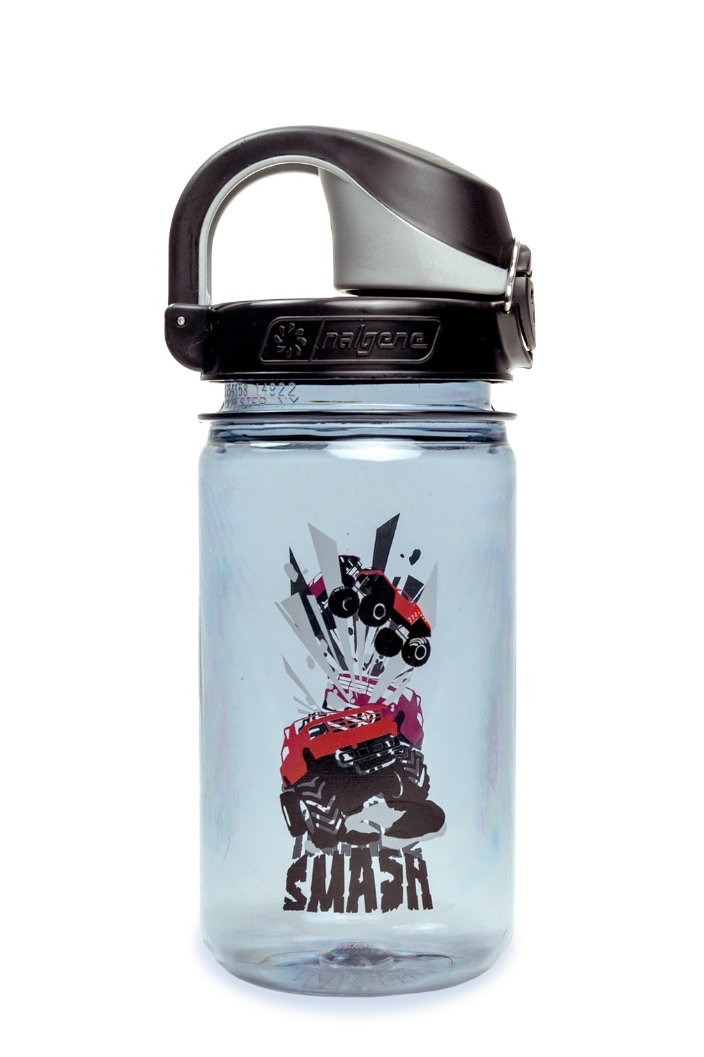 Nalgene product detail: 12oz On-The-Fly Kids Lock-Top Bottle with Graphics O4 — 12oz On-The-Fly Kids Lock-Top Bottle with Graphics