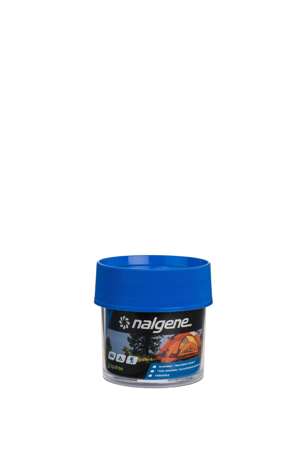 Nalgene product view: 4oz Storage Jar – Blue Lid Z4 — 4oz Storage Jar – Blue Lid