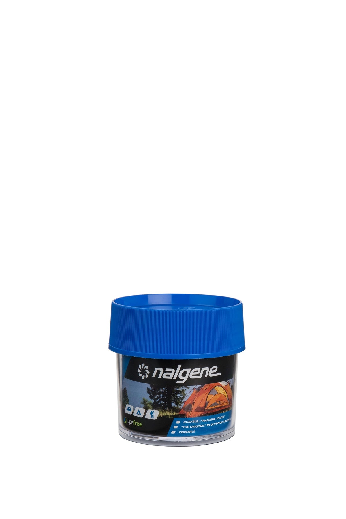 Nalgene product view: 4oz Storage Jar – Blue Lid Z4 — 4oz Storage Jar – Blue Lid