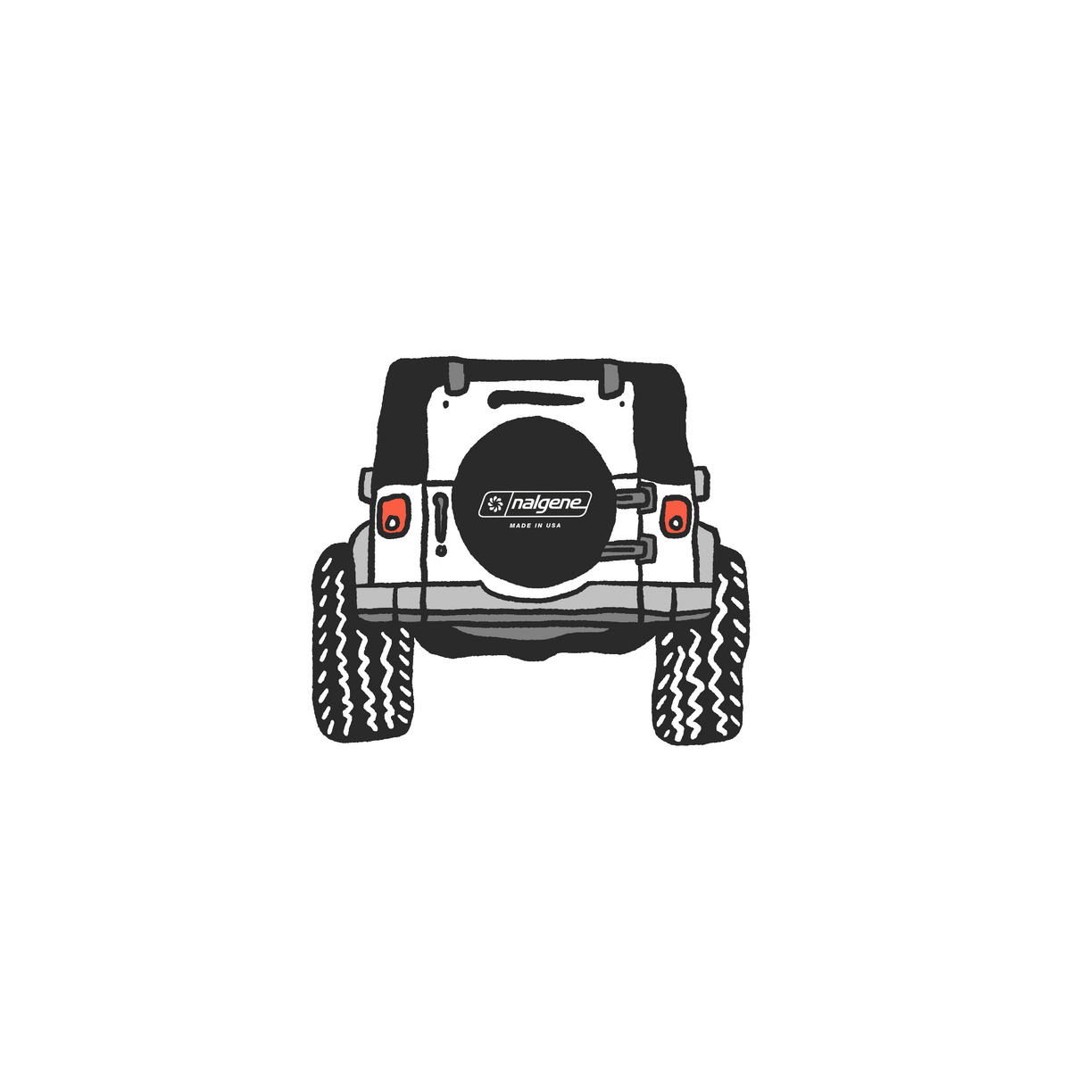 Nalgene product detail: Four Wheeling Sticker D8 — Four Wheeling Sticker