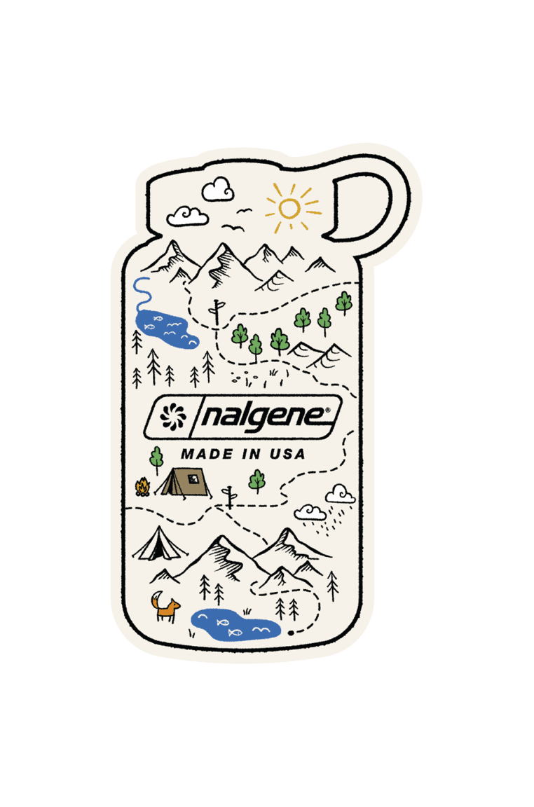 Nalgene Bottle Map Sticker — Nalgene Bottle Map Sticker T0