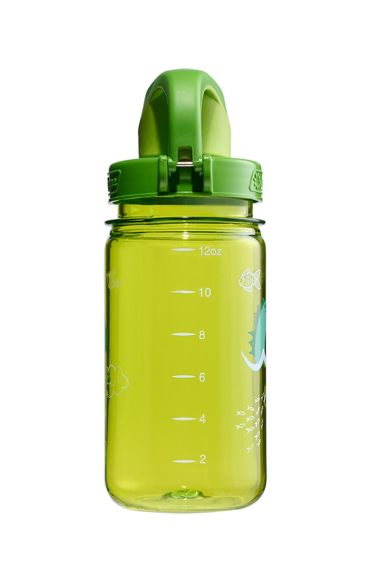 Nalgene product view: 12oz On-The-Fly Kids Lock-Top Bottle with Graphics N2 — 12oz On-The-Fly Kids Lock-Top Bottle with Graphics
