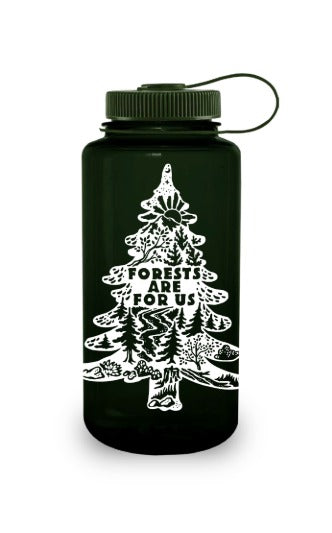 Nalgene product view: 32oz Wide Mouth “Public Lands: Forests Are for Us” Bottle M5 — 32oz Wide Mouth “Public Lands: Forests Are for Us” Bottle